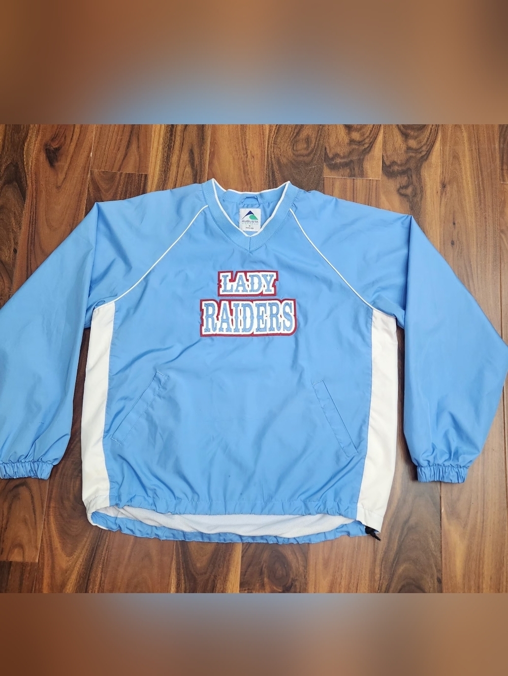 Vintage Augusta Sportswear Pullover Windbreaker"Lady Raiders"embroidery Letters